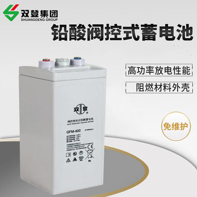 Batería recargable Shuangdeng GFM-400 con ancho de 181 mm y par terminal de 15-17 Nm