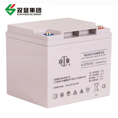 Shuangdeng Sellado recargable 6-GFM-40 Batería de plomo ácido 12V40Ah para el sistema de energía del panel de almacenamiento de energía solar