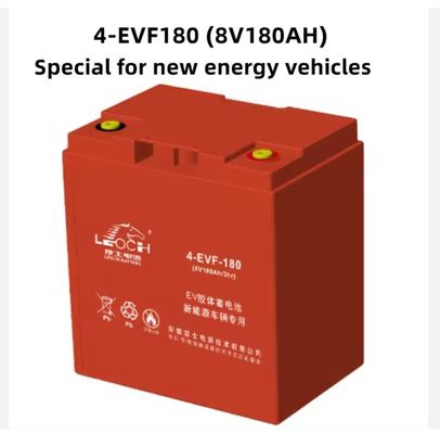 Batería AGM sellada de ciclo profundo 8V 180Ah para célula de energía LEOCBatería de ácido de plomo 4-EVF-180