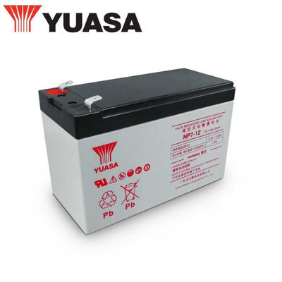Batería de plomo y ácido de Yuasa NP7-1212V7AH 2.5KG para la estación base de la sala de computadoras