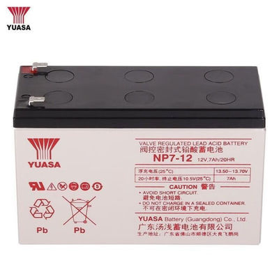 Batería de plomo y ácido de Yuasa NP7-1212V7AH 2.5KG para la estación base de la sala de computadoras
