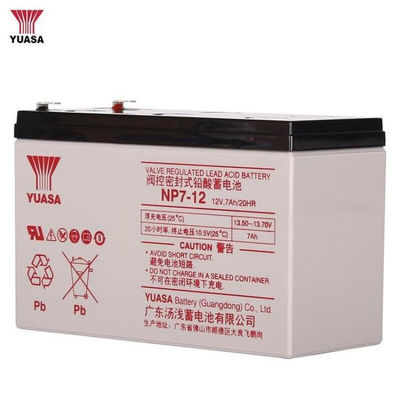 Batería de plomo y ácido de Yuasa NP7-1212V7AH 2.5KG para la estación base de la sala de computadoras