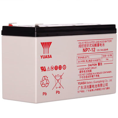 Batería de plomo y ácido de Yuasa NP7-1212V7AH 2.5KG para la estación base de la sala de computadoras