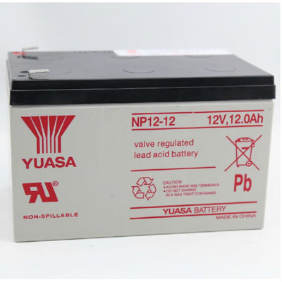 Batería de ácido plomo duradera de Yuasa NP12-1212V12AH para energía de emergencia y comunicaciones