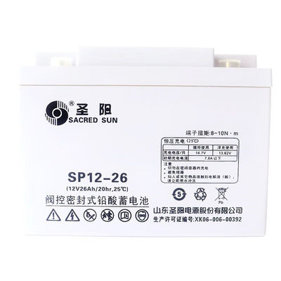 Sacred Sun SP12-26 Batería de plomo y ácido 12V26Ah Para UPS Sistema de energía de almacenamiento de energía solar