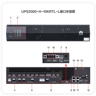 Red de computadoras Huawei UPS2000-A-10KTTL 10KVA-10KW Batería externa de 19 pulgadas