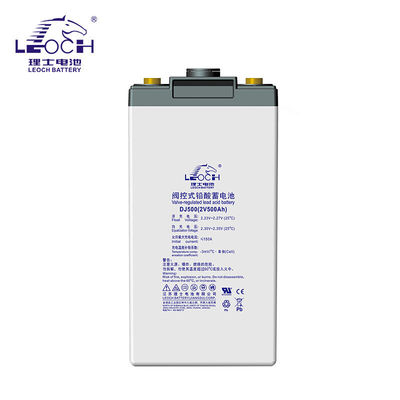 Altura total 350 mm Batería Leoch DJ500 Batería de plomo ácido 2V500Ah para fuente de alimentación UPS