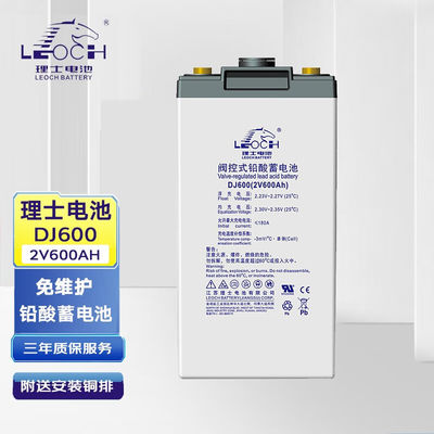 2V600Ah Batería Leoch DJ600 para sistemas de almacenamiento de energía solar de comunicación de energía UPS