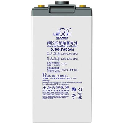 2V600Ah Batería Leoch DJ600 para sistemas de almacenamiento de energía solar de comunicación de energía UPS