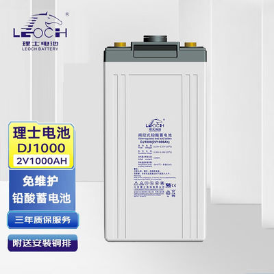 Leoch DJ1000 Batería de plomo ácido 2V1000Ah para el almacenamiento de energía solar Sistema de seguridad de energía