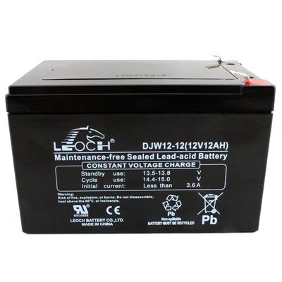Batería Leoch DJW12-12 12V12Ah Batería de plomo para comunicación y respaldo duradero