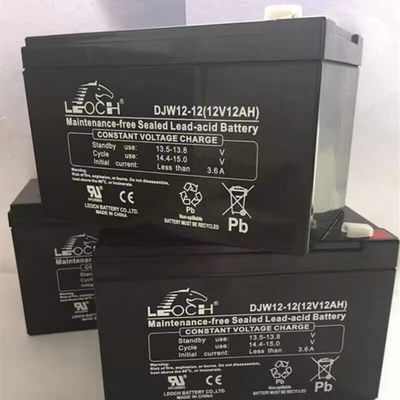 Batería Leoch DJW12-12 12V12Ah Batería de plomo para comunicación y respaldo duradero