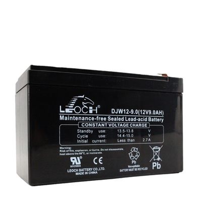 Contenedor ABS resistente Batería Leoch DJW12-9.0 12V9Ah para el sistema de alimentación de la sala de máquinas UPS